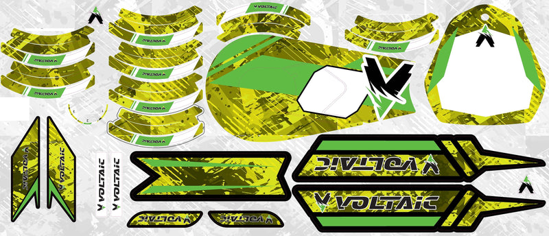 Load image into Gallery viewer, Graphics Kit Camo Yellow Green
