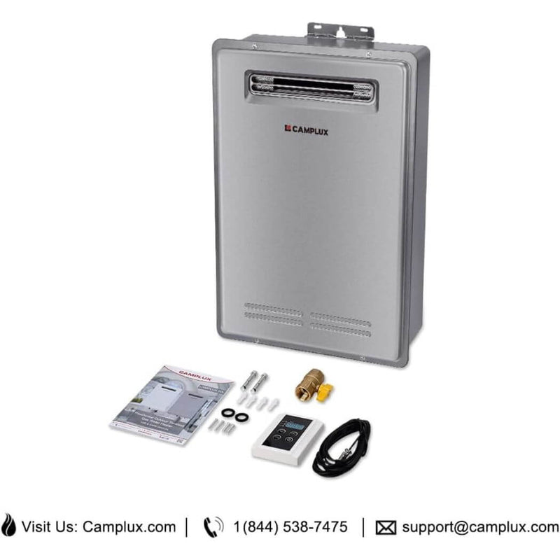 Load image into Gallery viewer, Camplux Whole Home Outdoor Tankless Hot Water Heater 5.28 GPM | Gray
