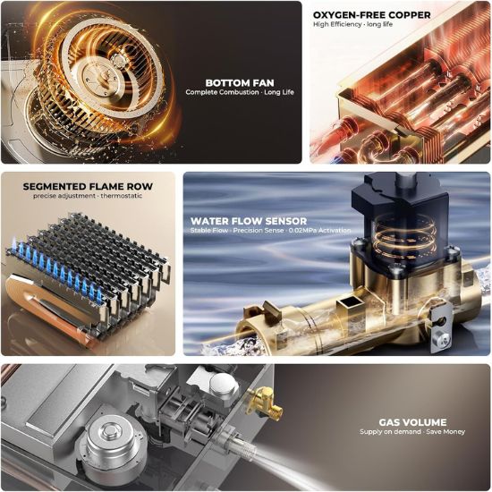 Load image into Gallery viewer, Camplux Whole Home Outdoor Tankless Hot Water Heater 6.86 GPM for 3-4 Persons Whole House | White
