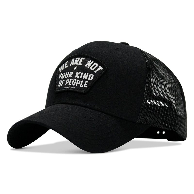 Load image into Gallery viewer, We Are Not Your Kind Of People Patch Snapback Hat
