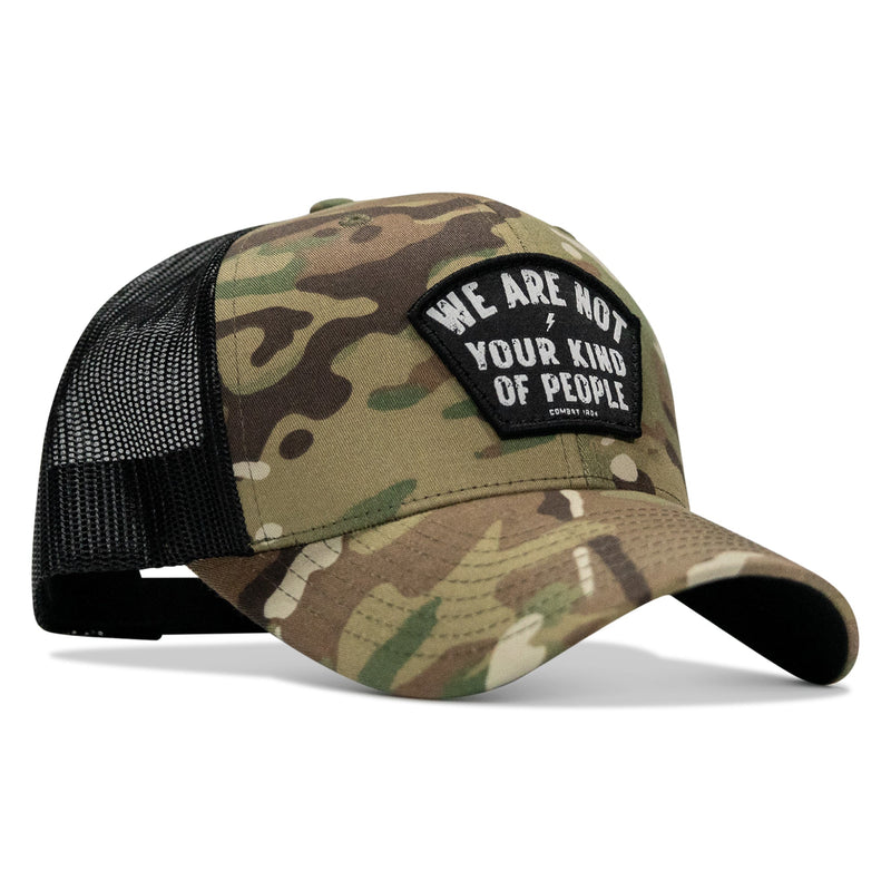 Load image into Gallery viewer, We Are Not Your Kind Of People Patch Snapback Hat
