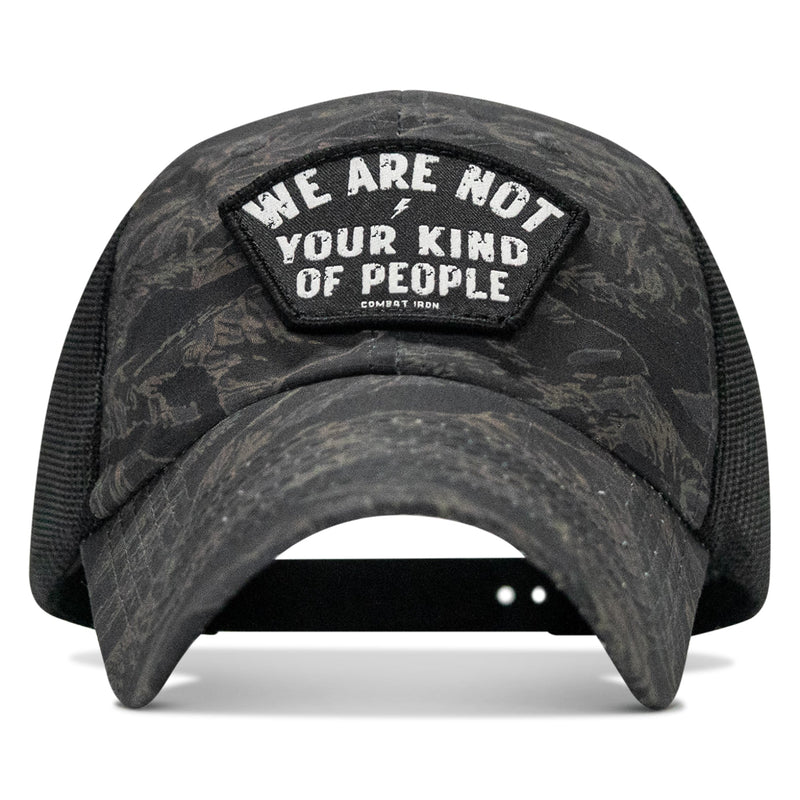 Load image into Gallery viewer, We Are Not Your Kind Of People Patch Tactical Ripstop Mesh Snapback Hat
