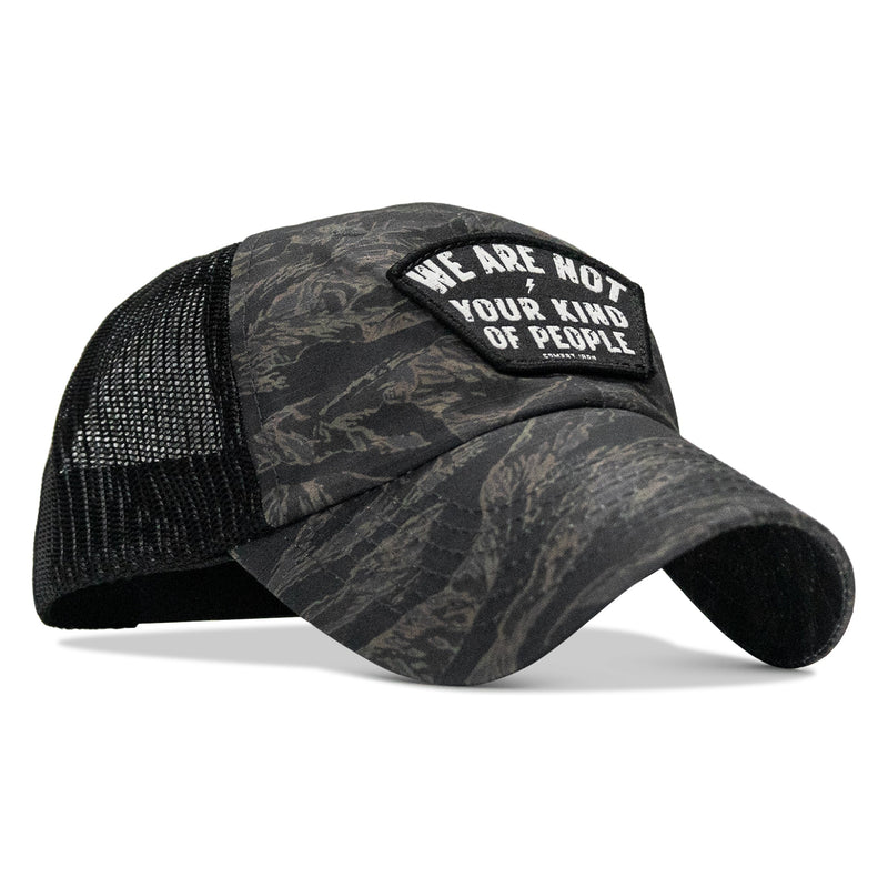 Load image into Gallery viewer, We Are Not Your Kind Of People Patch Tactical Ripstop Mesh Snapback Hat
