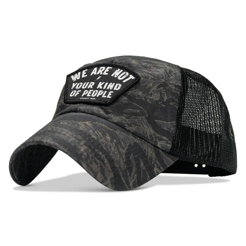 Load image into Gallery viewer, We Are Not Your Kind Of People Patch Tactical Ripstop Mesh Snapback Hat
