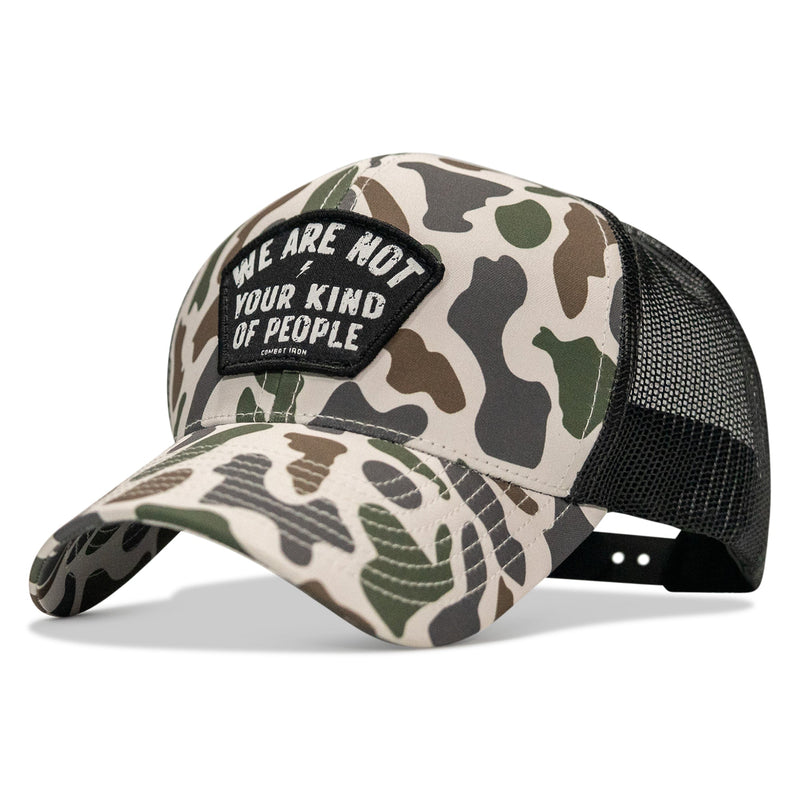 Load image into Gallery viewer, We Are Not Your Kind Of People Patch 5 Pannel Snapback
