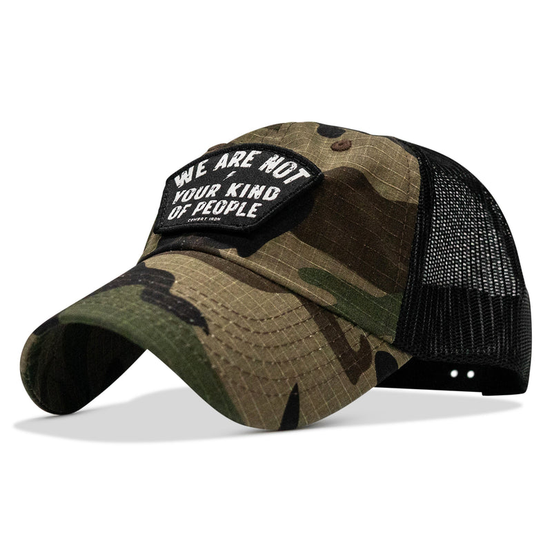 Load image into Gallery viewer, We Are Not Your Kind Of People Patch Tactical Ripstop Mesh Snapback Hat
