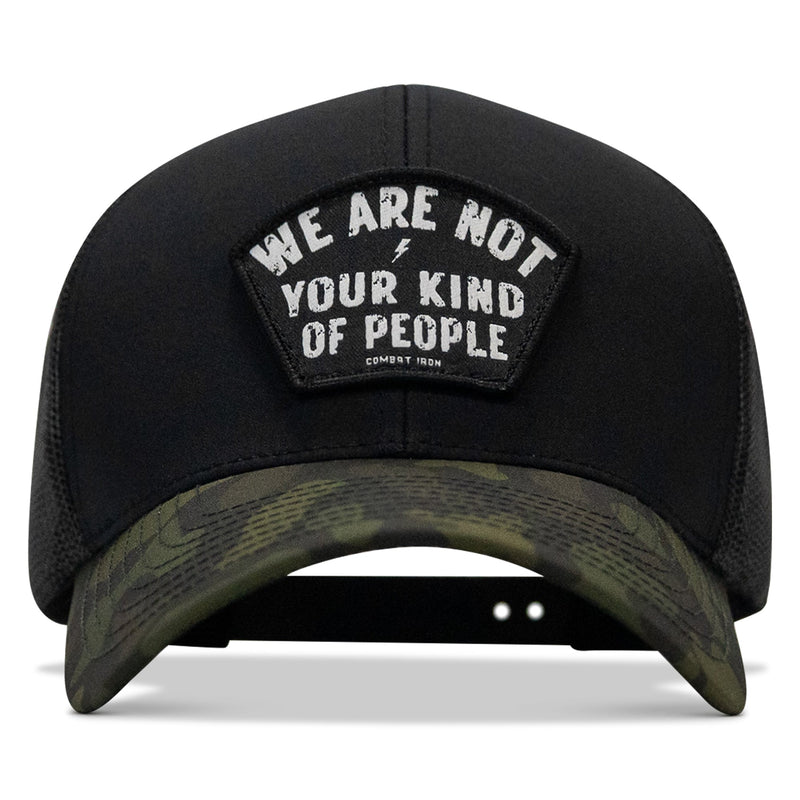 Load image into Gallery viewer, We Are Not Your Kind Of People Patch Snapback Hat
