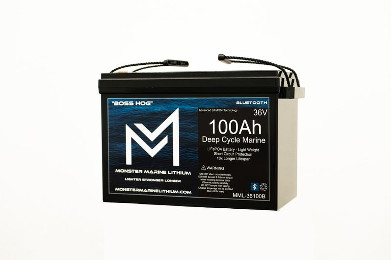 Load image into Gallery viewer, 36V 100AH Bluetooth Deep Cycle Lithium Marine Trolling Battery MML-36100B “Boss Hog”
