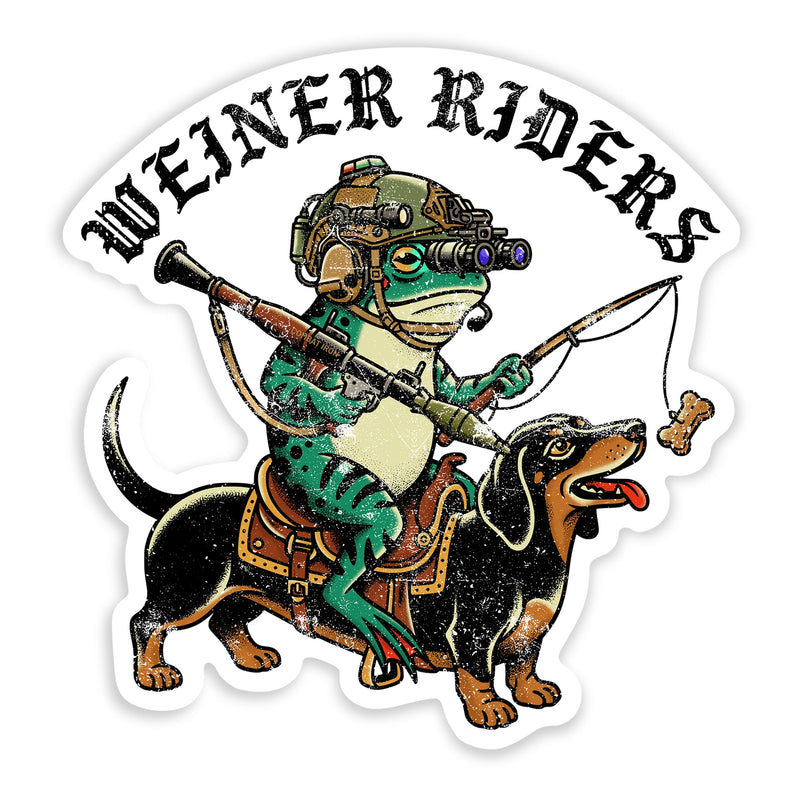 Load image into Gallery viewer, Weiner Riders Frog Decal
