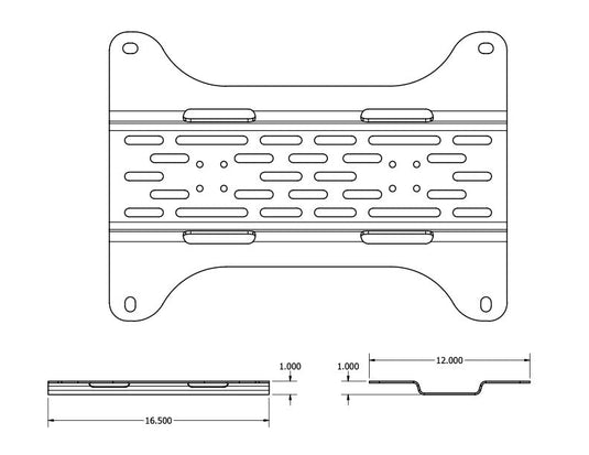 Overland Kitted Universal Mounting Plate for MAXTRAX® Mini