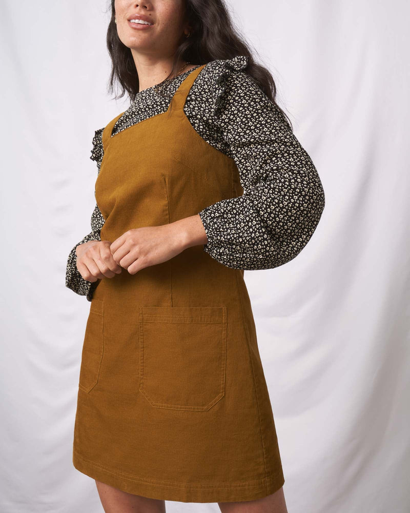 Load image into Gallery viewer, Organic Corduroy Pinafore Dress
