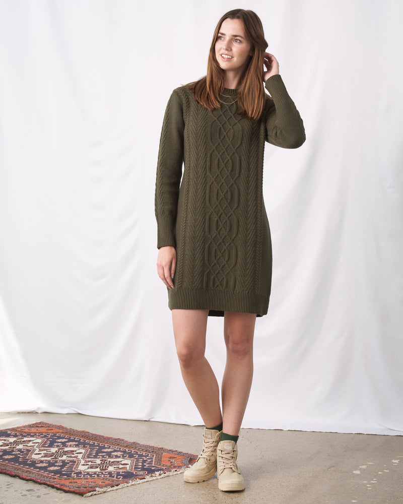 Load image into Gallery viewer, Recycled Tie Back Sweater Dress
