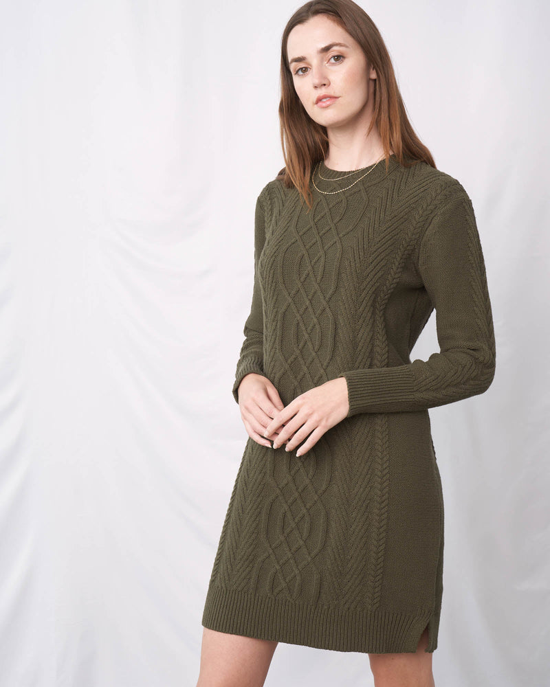 Load image into Gallery viewer, Recycled Tie Back Sweater Dress
