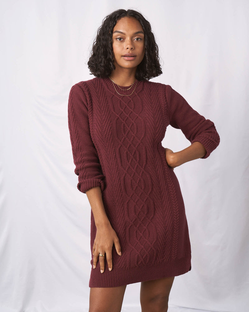 Load image into Gallery viewer, Recycled Tie Back Sweater Dress
