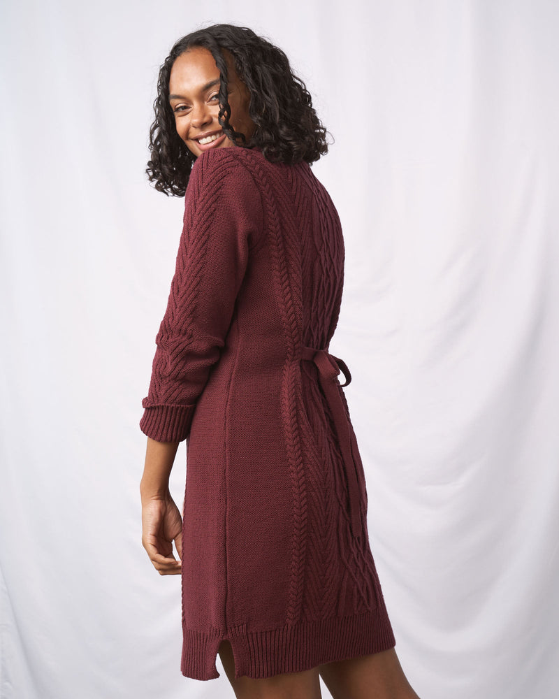 Load image into Gallery viewer, Recycled Tie Back Sweater Dress
