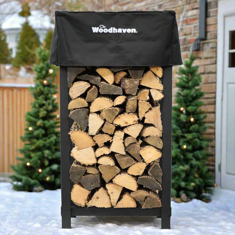 Load image into Gallery viewer, 4 ft Tall x 2 ft Wide Steel Firewood Rack Woodhaven

