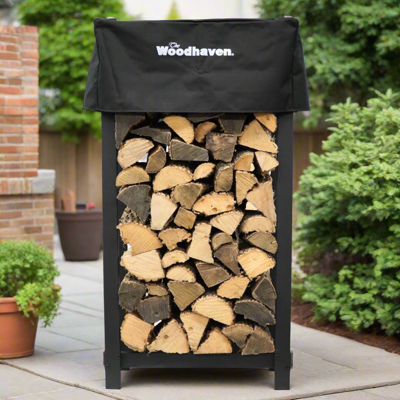 Load image into Gallery viewer, 4 ft Tall x 2 ft Wide Steel Firewood Rack Woodhaven
