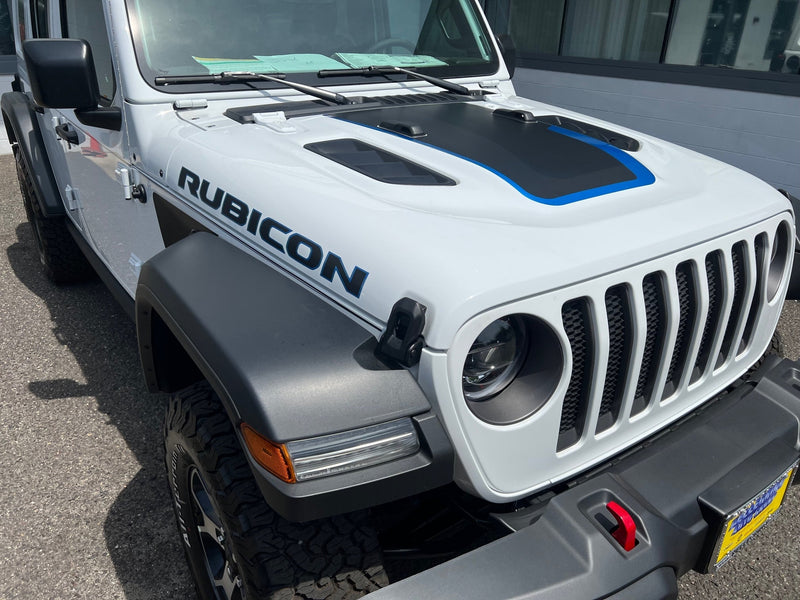 Load image into Gallery viewer, Two Tone Layered Vented Hood Decal for 2018-2024 Jeep Wrangler
