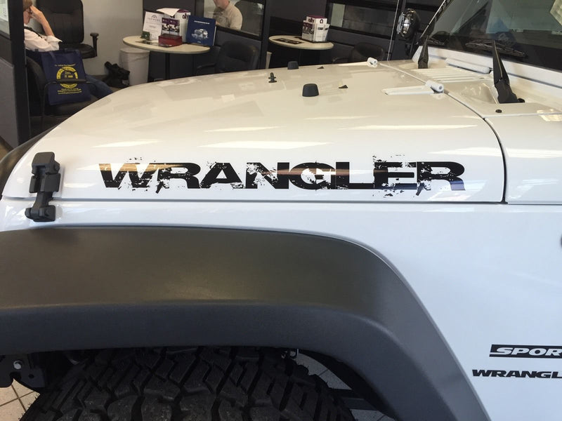 Load image into Gallery viewer, Fender &quot;Wrangler&quot; Splash Decal Stickers for Jeep Wrangler (x2)
