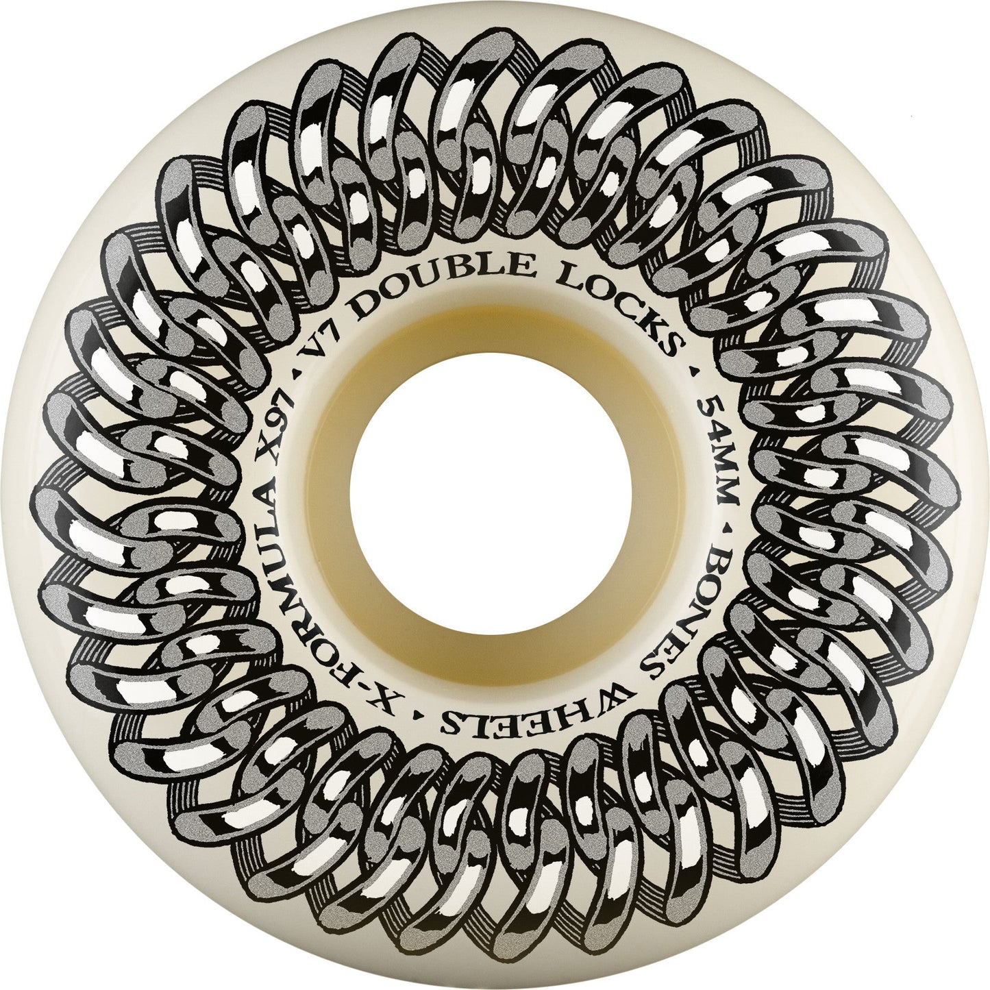 Bones X-Formula Double Lock V7 54mm 97a Wheels - White (Set of 4)