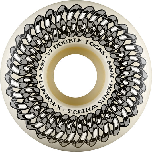Bones X-Formula Double Lock V7 54mm 97a Wheels - White (Set of 4)