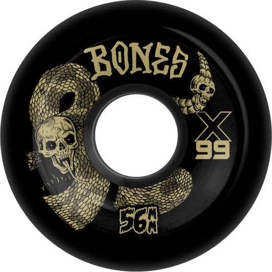 Bones X-Formula Death Venom V6 Wide-Cut 56mm 99a Wheels - Black (Set of 4)