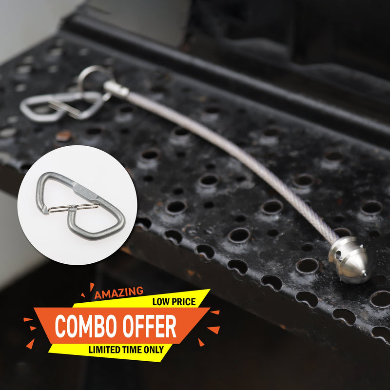 Load image into Gallery viewer, Stinger Stainless Steel Spiked Monkey Fist: Car Emergency Window Breaker + GPCA Carabiner Loop LITE (1 PC)
