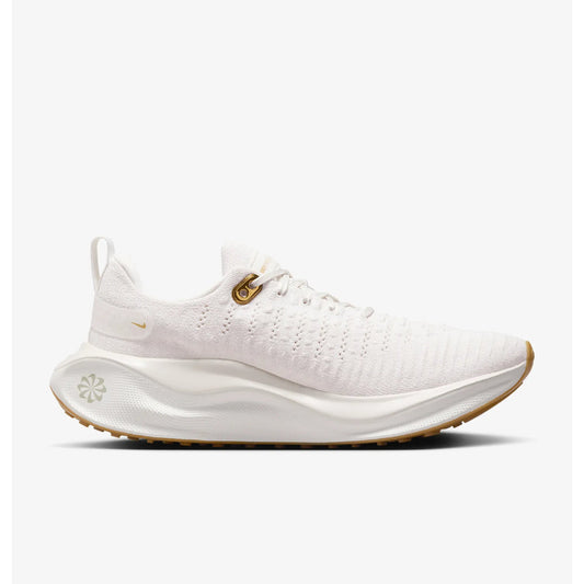 Women's Nike InfinityRN 4, Phantom/Metallic Gold/White, 7 B Medium - Skoutley Outdoors LLC