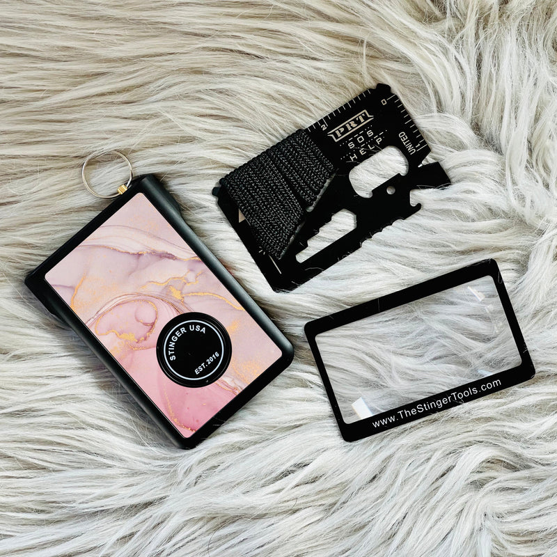 Load image into Gallery viewer, Safety Wallet With Personal Alarm Multi Functional Tool (Black Carbon Fiber)
