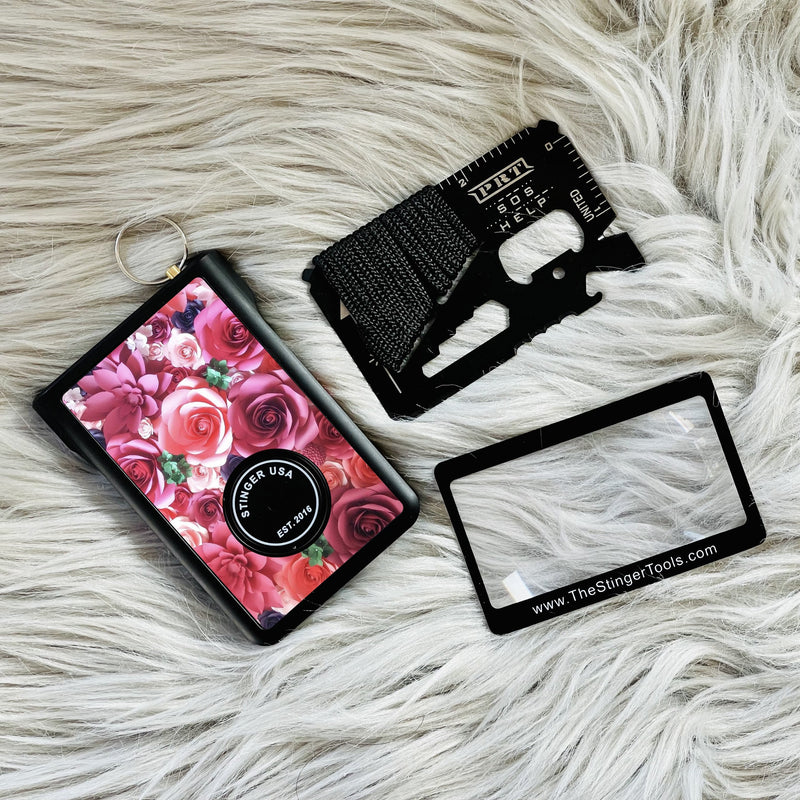 Load image into Gallery viewer, Safety Wallet With Personal Alarm Multi Functional Tool (Black Marble)
