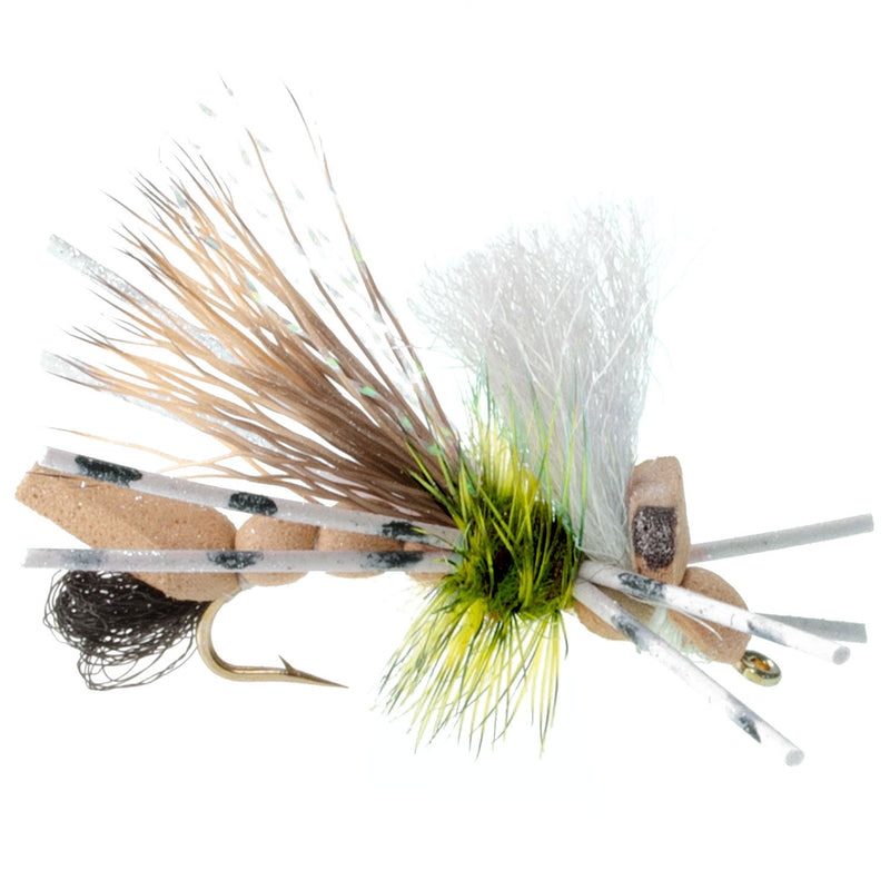 Load image into Gallery viewer, Trout Fly Assortment - Dropper Hopper Foam Body 12 Flies 4 Patterns Trout Fishing Fly Collection
