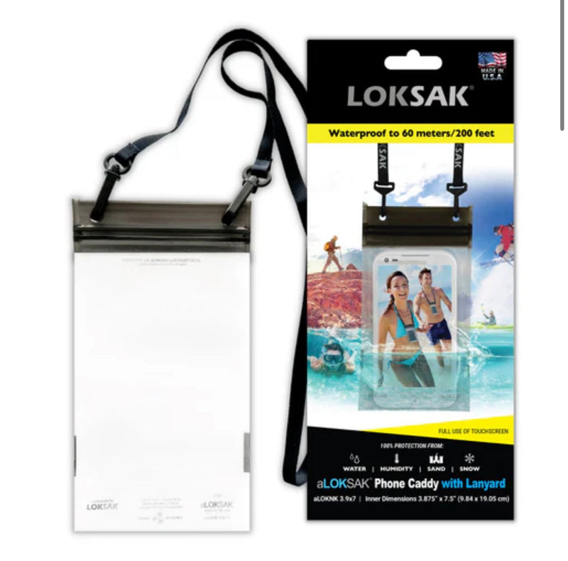 Load image into Gallery viewer, Loksak- waterproof case, weatherproof bag with lanyard for your Cell phone &amp; Takedown Tools
