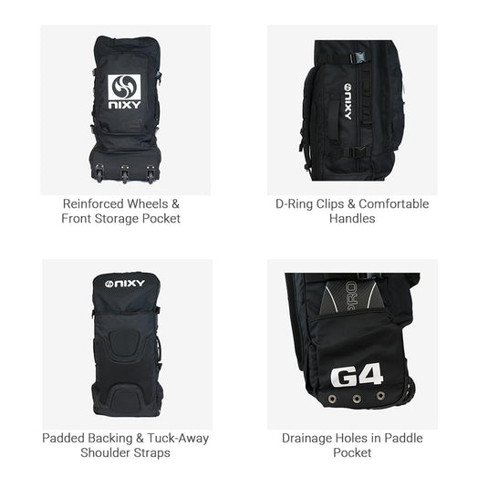 NIXY Three Wheeled Waterproof Paddle Board Backpack