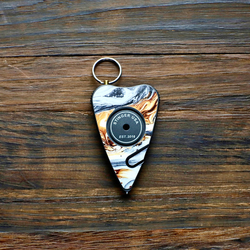 Load image into Gallery viewer, Secure Alert Personal Safety Keychain Alarm (Black Marble)
