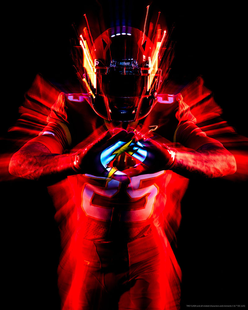 Load image into Gallery viewer, The Flash Football Gloves - VPS5 by Phenom Elite
