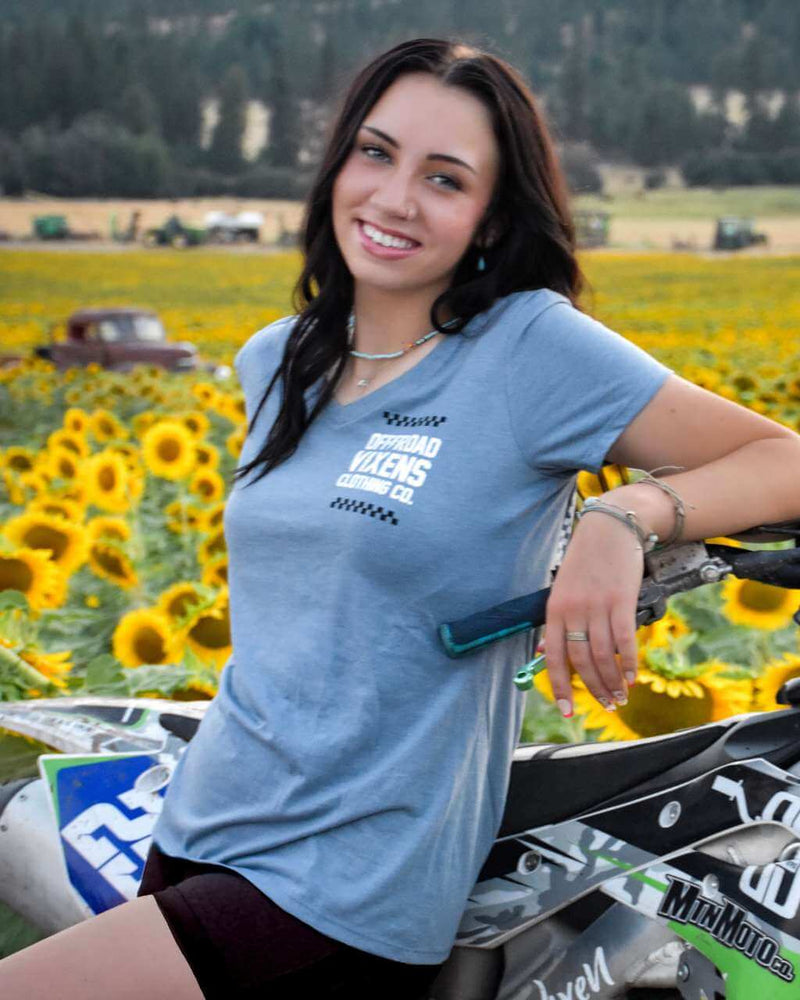 Load image into Gallery viewer, Bandana Ladies V Neck Tee
