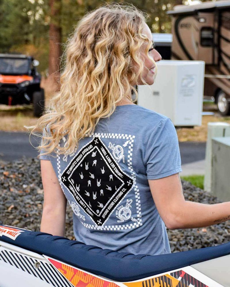 Load image into Gallery viewer, Bandana Ladies V Neck Tee
