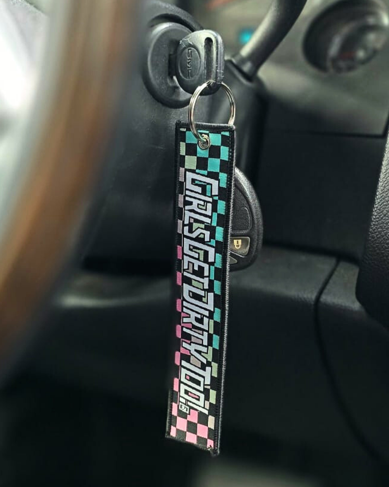 Load image into Gallery viewer, Checkered Keychain - Mint/Pink
