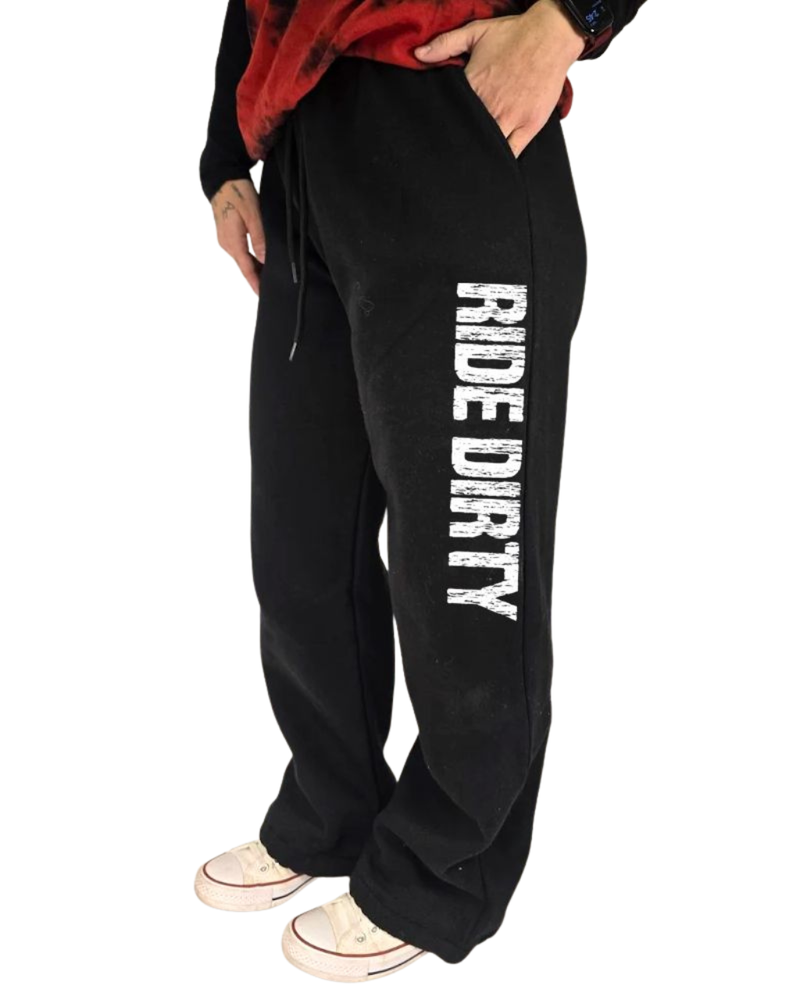 Load image into Gallery viewer, Ride Dirty Open Bottom Sweats
