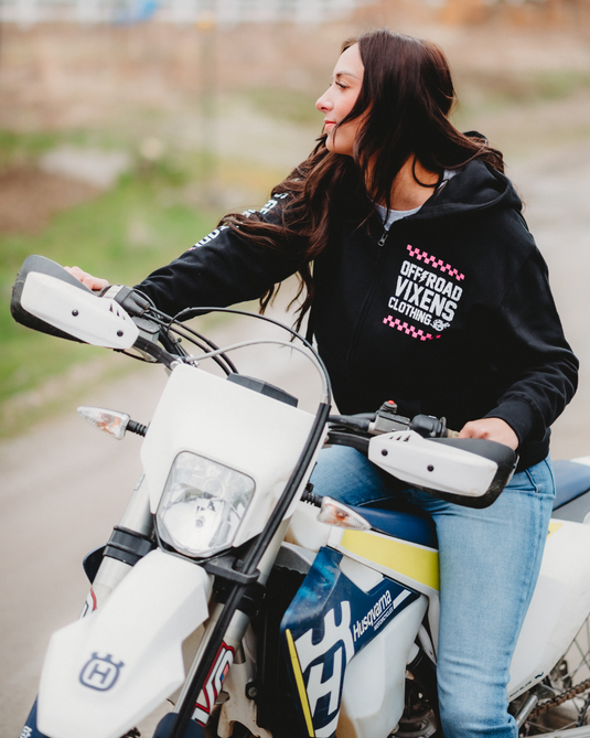 Checked Out Unisex Zip Hoodie - Black