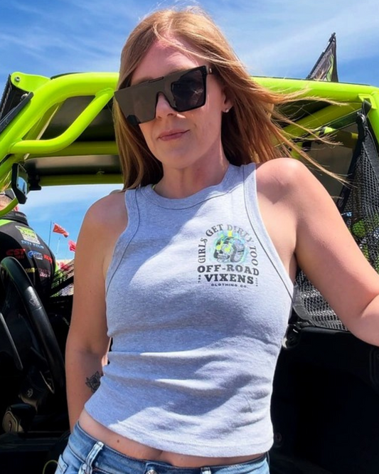 Moto Head Cropped Micro Rib Tank