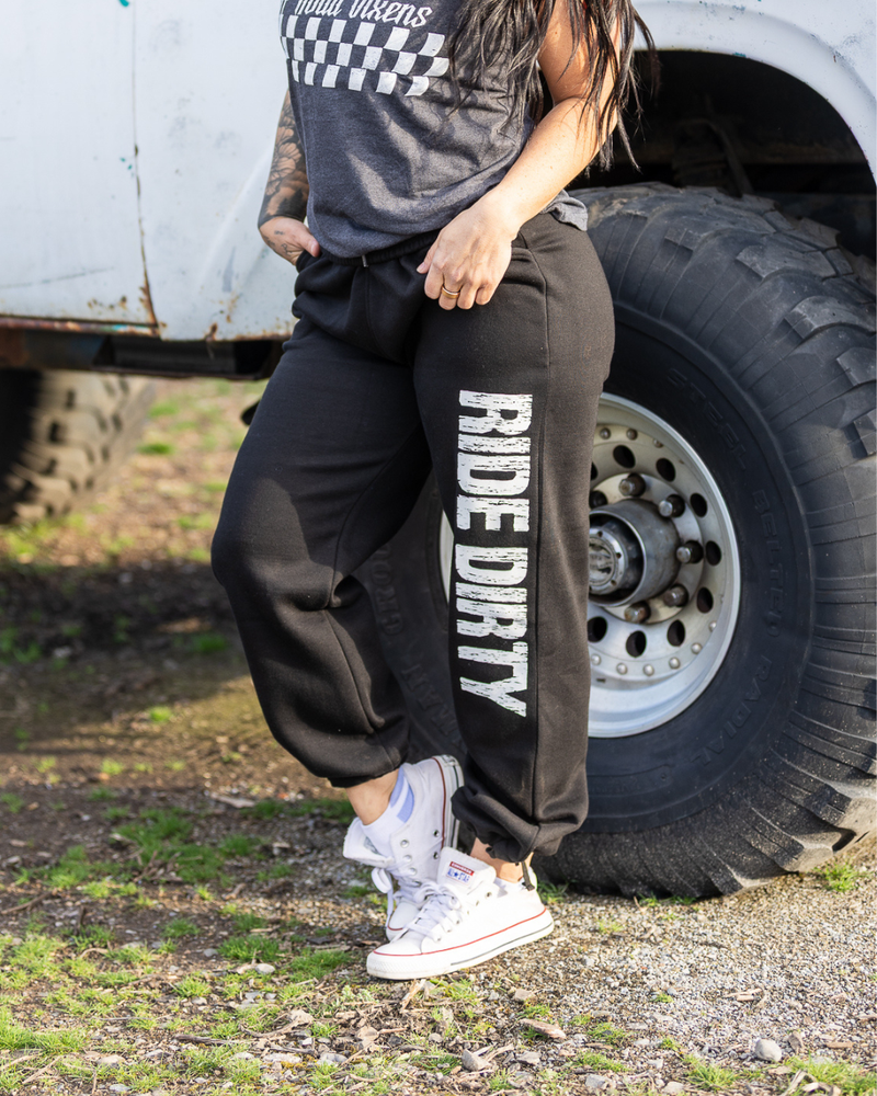 Load image into Gallery viewer, Ride Dirty Open Bottom Sweats
