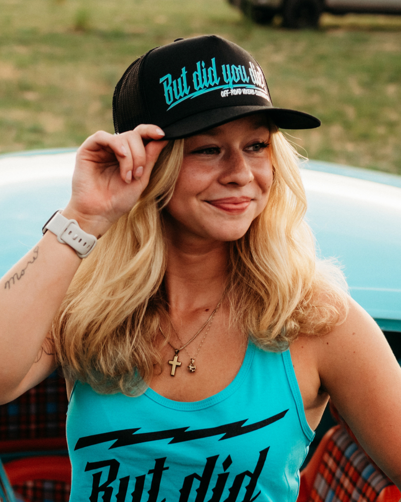 Load image into Gallery viewer, But did you die? Trucker - Black
