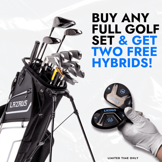 Lazrus Golf 13 pc Set - LAZ2 Driver, 3 Wedges Set, Irons (4-PW), Putter & Bag (optional)