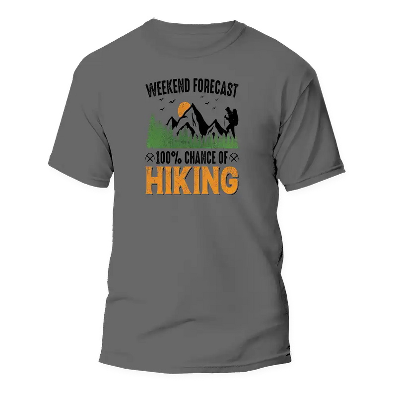 Load image into Gallery viewer, Weekend Forecast 100% Hiking Man T-Shirt
