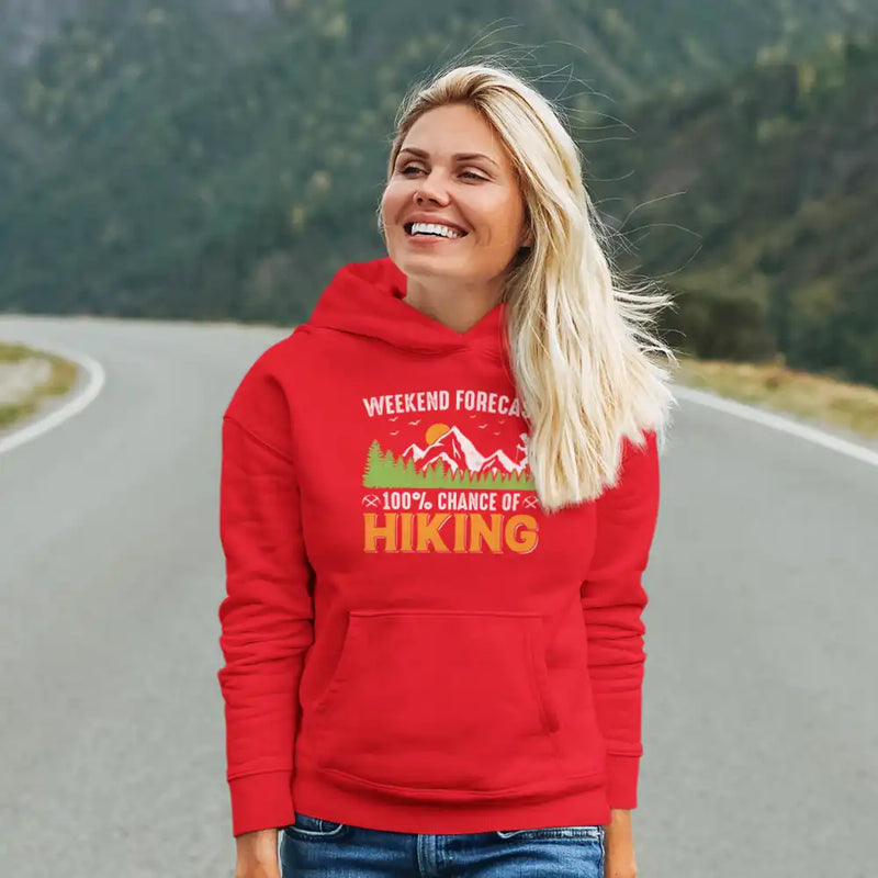 Load image into Gallery viewer, Weekend Forecast 100% Hiking Unisex Hoodie
