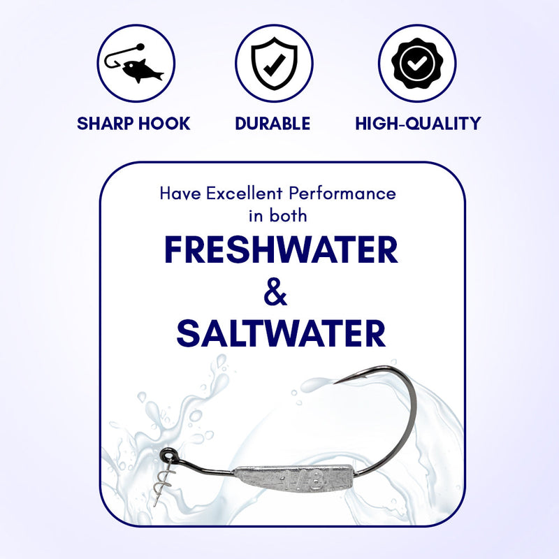 Load image into Gallery viewer, Reaction Tackle Lead Weighted Swimbait Hooks (10-PACK)

