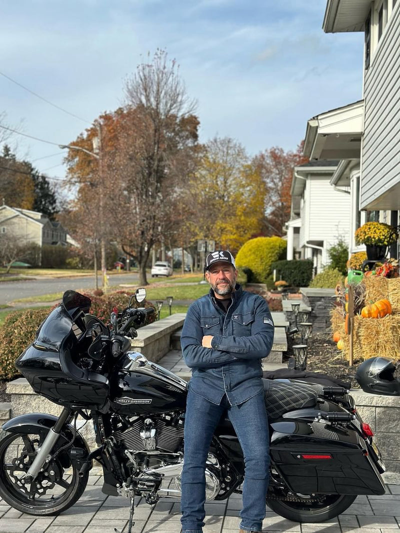 Load image into Gallery viewer, Protective Jeans Jacket - Blue Indigo with Pads
