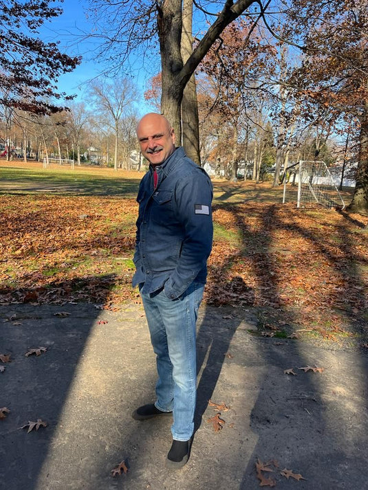 Protective Jeans Jacket - Blue Indigo with Pads