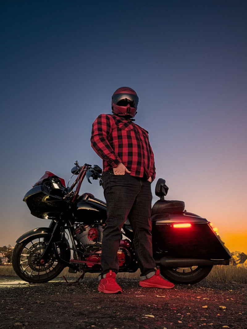 Load image into Gallery viewer, Protective Flannel Shirt - Red Checkered
